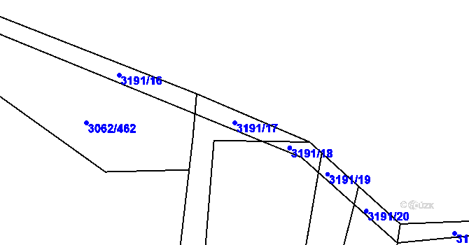 Parcela st. 3191/17 v KÚ Lukavec u Bílovce, Katastrální mapa