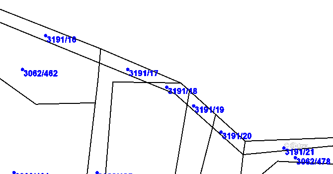 Parcela st. 3191/18 v KÚ Lukavec u Bílovce, Katastrální mapa