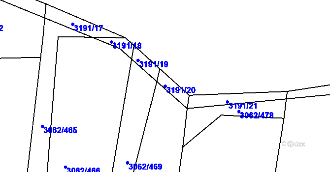 Parcela st. 3191/20 v KÚ Lukavec u Bílovce, Katastrální mapa