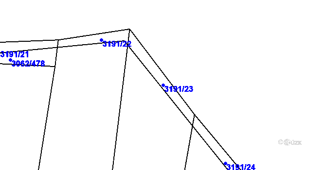 Parcela st. 3191/23 v KÚ Lukavec u Bílovce, Katastrální mapa