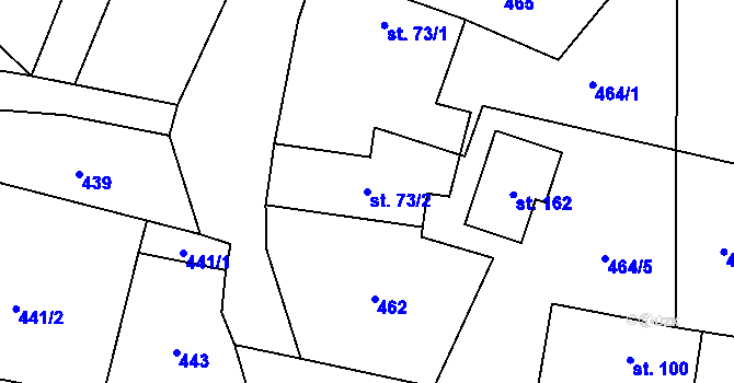 Parcela st. 73/2 v KÚ Lukavec u Hořic, Katastrální mapa