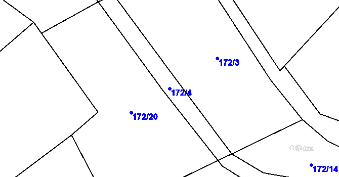Parcela st. 172/4 v KÚ Lukavec u Hořic, Katastrální mapa