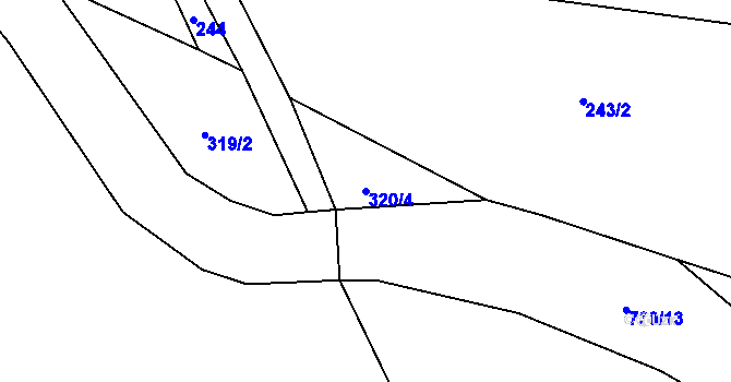Parcela st. 320/4 v KÚ Lukavec u Hořic, Katastrální mapa