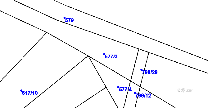 Parcela st. 577/3 v KÚ Lukavec u Hořic, Katastrální mapa