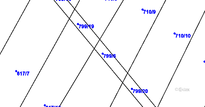Parcela st. 799/6 v KÚ Lukavec u Hořic, Katastrální mapa