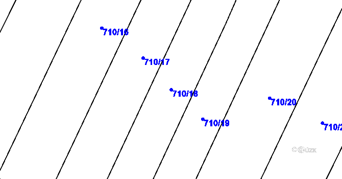 Parcela st. 710/18 v KÚ Lukavec u Hořic, Katastrální mapa
