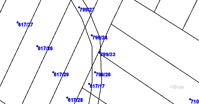 Parcela st. 799/23 v KÚ Lukavec u Hořic, Katastrální mapa