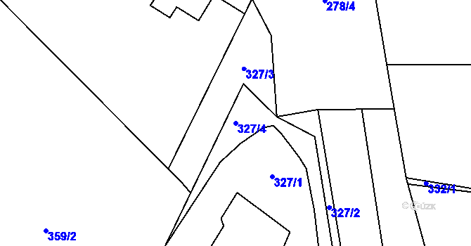 Parcela st. 327/4 v KÚ Lukavec u Hořic, Katastrální mapa
