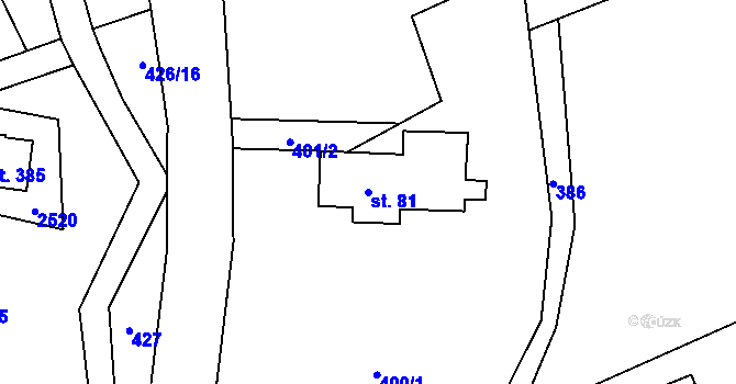 Parcela st. 81 v KÚ Lukavice u Rychnova nad Kněžnou, Katastrální mapa