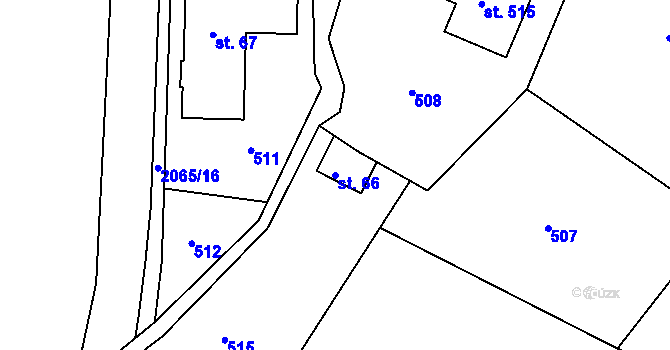Parcela st. 66 v KÚ Lukavice v Čechách, Katastrální mapa