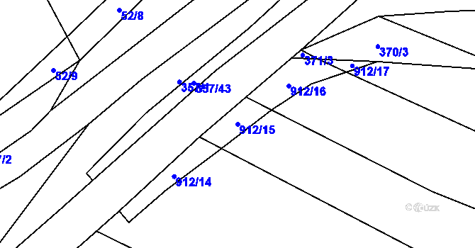 Parcela st. 912/15 v KÚ Lukavice na Moravě, Katastrální mapa