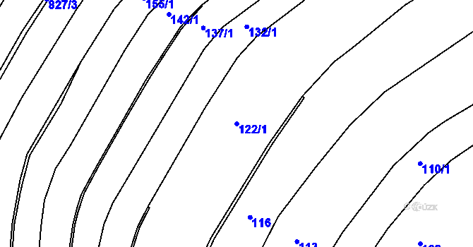 Parcela st. 122/1 v KÚ Slavoňov u Lukavice, Katastrální mapa