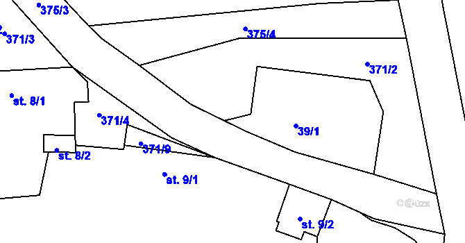 Parcela st. 39/4 v KÚ Lukov, Katastrální mapa