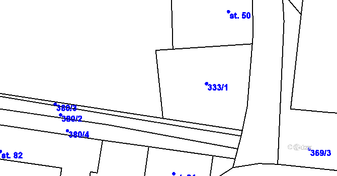 Parcela st. 361/5 v KÚ Lukov, Katastrální mapa