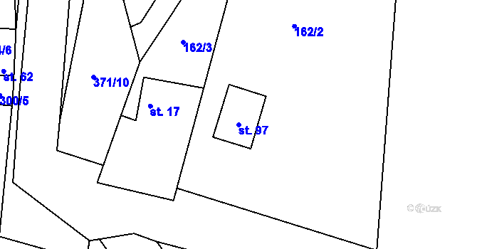 Parcela st. 97 v KÚ Lukov, Katastrální mapa
