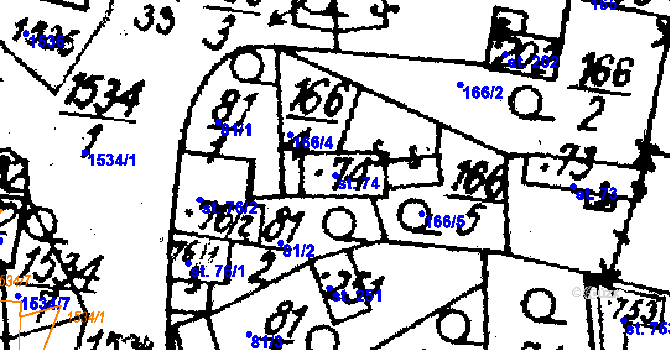 Parcela st. 74 v KÚ Lukov u Zlína, Katastrální mapa