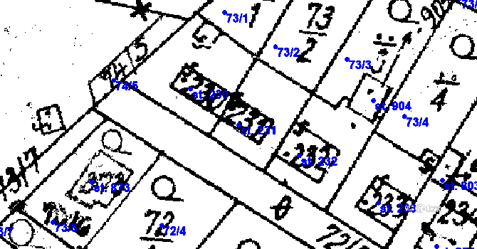 Parcela st. 231 v KÚ Lukov u Zlína, Katastrální mapa