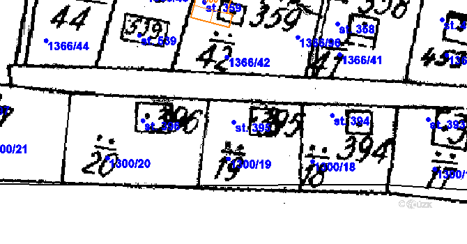 Parcela st. 395 v KÚ Lukov u Zlína, Katastrální mapa