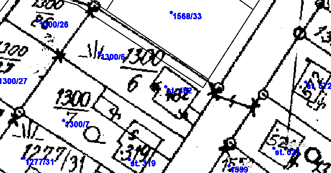 Parcela st. 482 v KÚ Lukov u Zlína, Katastrální mapa