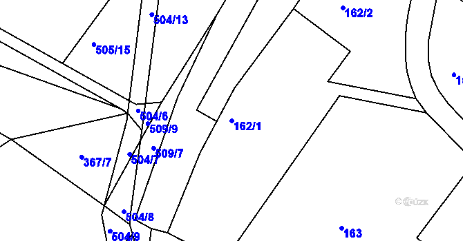 Parcela st. 162/1 v KÚ Lukov nad Dyjí, Katastrální mapa