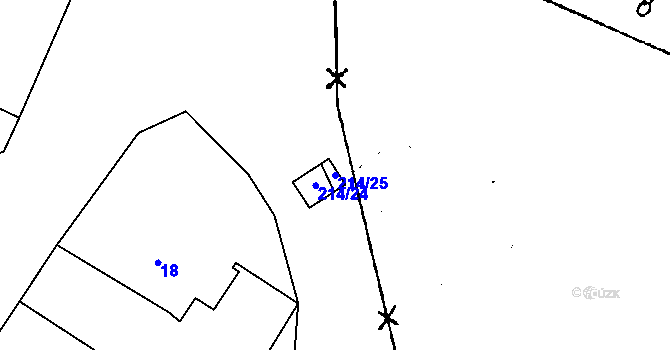 Parcela st. 214/25 v KÚ Lukov nad Dyjí, Katastrální mapa