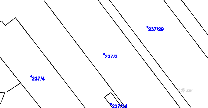 Parcela st. 237/3 v KÚ Lukov nad Dyjí, Katastrální mapa