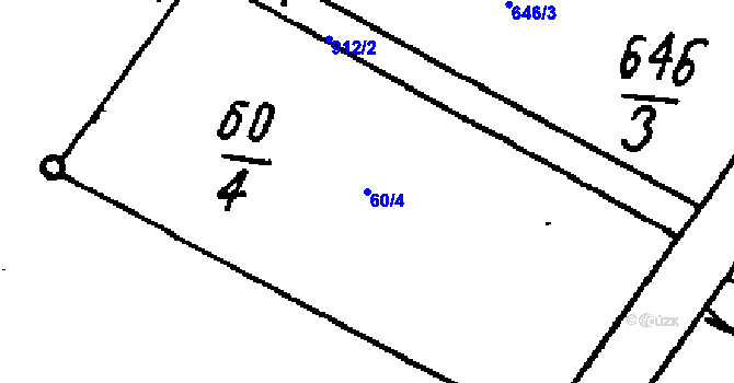 Parcela st. 60/4 v KÚ Lukov nad Dyjí, Katastrální mapa