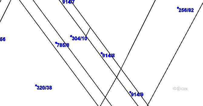 Parcela st. 914/8 v KÚ Lukov nad Dyjí, Katastrální mapa