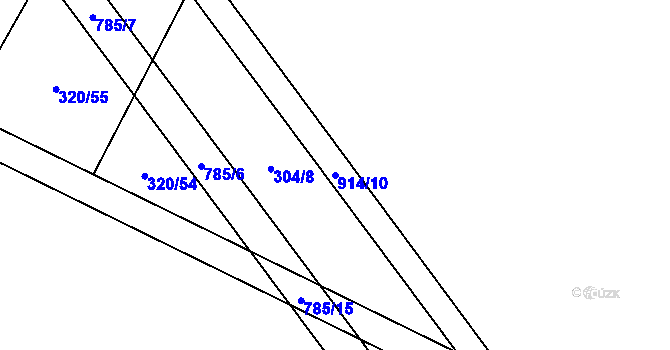 Parcela st. 914/10 v KÚ Lukov nad Dyjí, Katastrální mapa