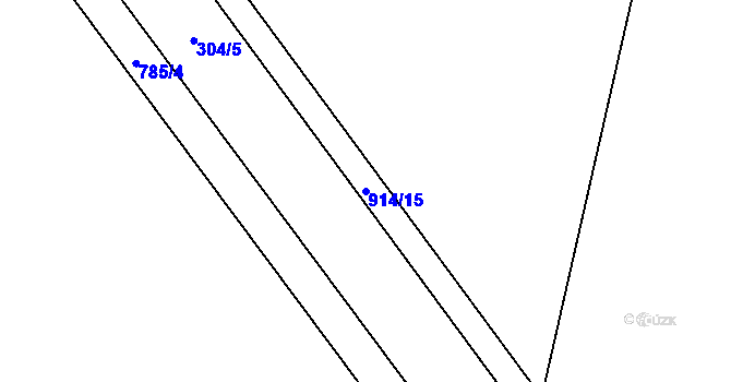 Parcela st. 914/15 v KÚ Lukov nad Dyjí, Katastrální mapa