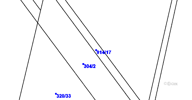 Parcela st. 914/17 v KÚ Lukov nad Dyjí, Katastrální mapa