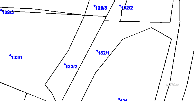 Parcela st. 132/1 v KÚ Lukov nad Dyjí, Katastrální mapa