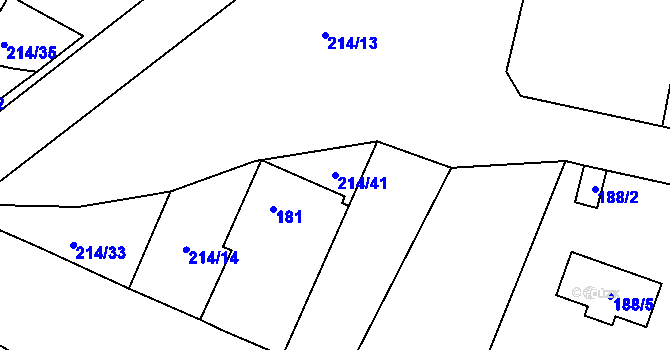 Parcela st. 214/41 v KÚ Lukov nad Dyjí, Katastrální mapa
