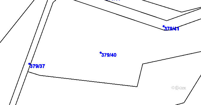 Parcela st. 379/40 v KÚ Lukov nad Dyjí, Katastrální mapa