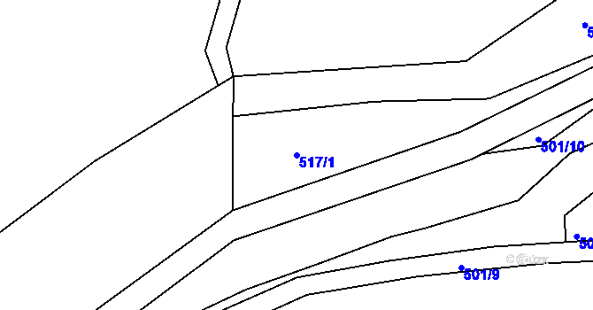 Parcela st. 517/1 v KÚ Lukov nad Dyjí, Katastrální mapa
