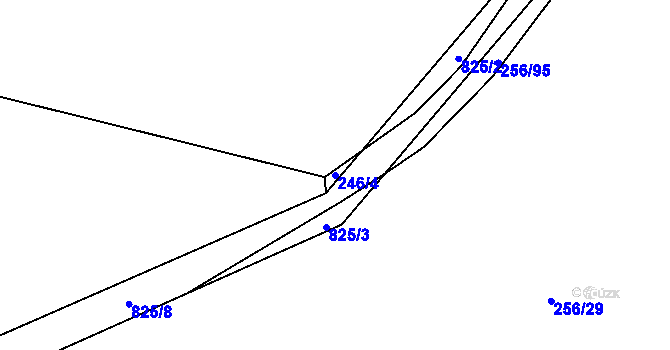 Parcela st. 246/4 v KÚ Lukov nad Dyjí, Katastrální mapa