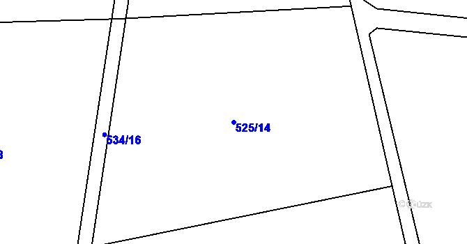 Parcela st. 525/14 v KÚ Lukov nad Dyjí, Katastrální mapa