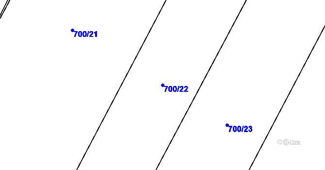 Parcela st. 700/22 v KÚ Lukov nad Dyjí, Katastrální mapa