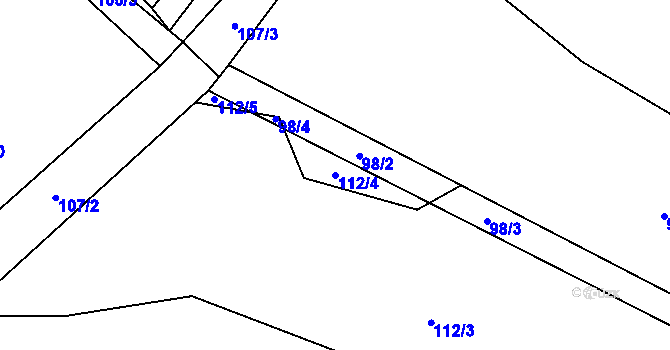 Parcela st. 112/4 v KÚ Luková nad Cidlinou, Katastrální mapa