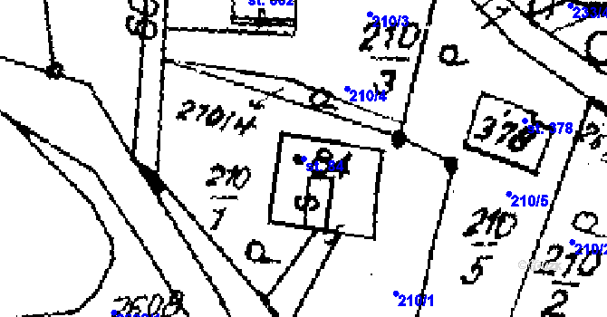 Parcela st. 84 v KÚ Luková, Katastrální mapa