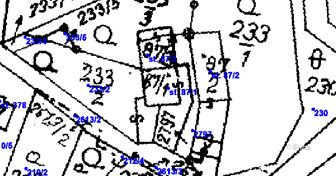 Parcela st. 87/1 v KÚ Luková, Katastrální mapa