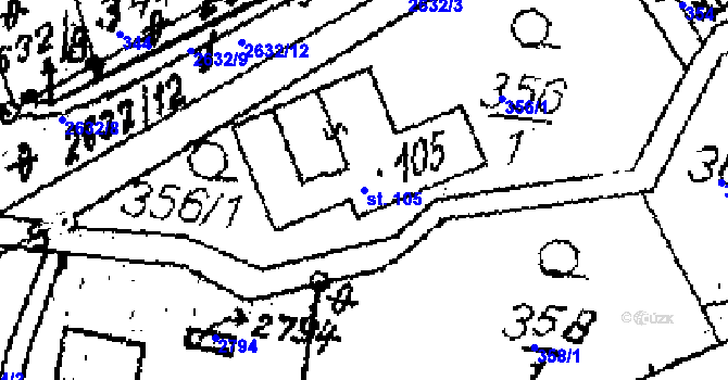 Parcela st. 105 v KÚ Luková, Katastrální mapa
