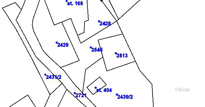 Parcela st. 167 v KÚ Luková, Katastrální mapa