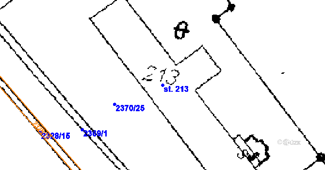 Parcela st. 213 v KÚ Luková, Katastrální mapa