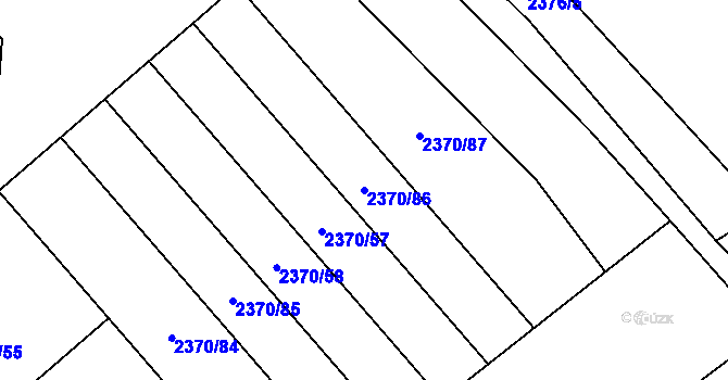 Parcela st. 2370/86 v KÚ Luková, Katastrální mapa