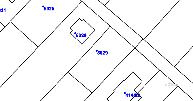 Parcela st. 5029 v KÚ Lukovany, Katastrální mapa