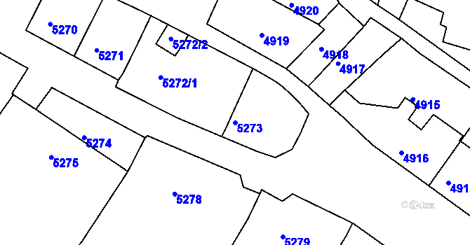 Parcela st. 5273 v KÚ Lukovany, Katastrální mapa