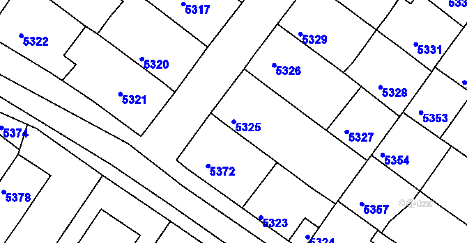 Parcela st. 5325 v KÚ Lukovany, Katastrální mapa