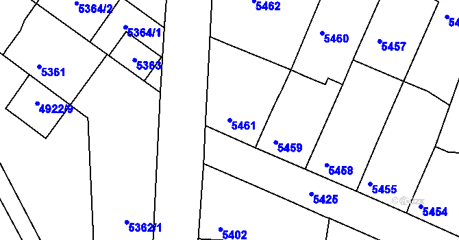 Parcela st. 5461 v KÚ Lukovany, Katastrální mapa
