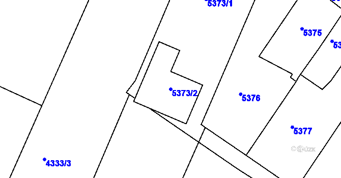 Parcela st. 5373/2 v KÚ Lukovany, Katastrální mapa